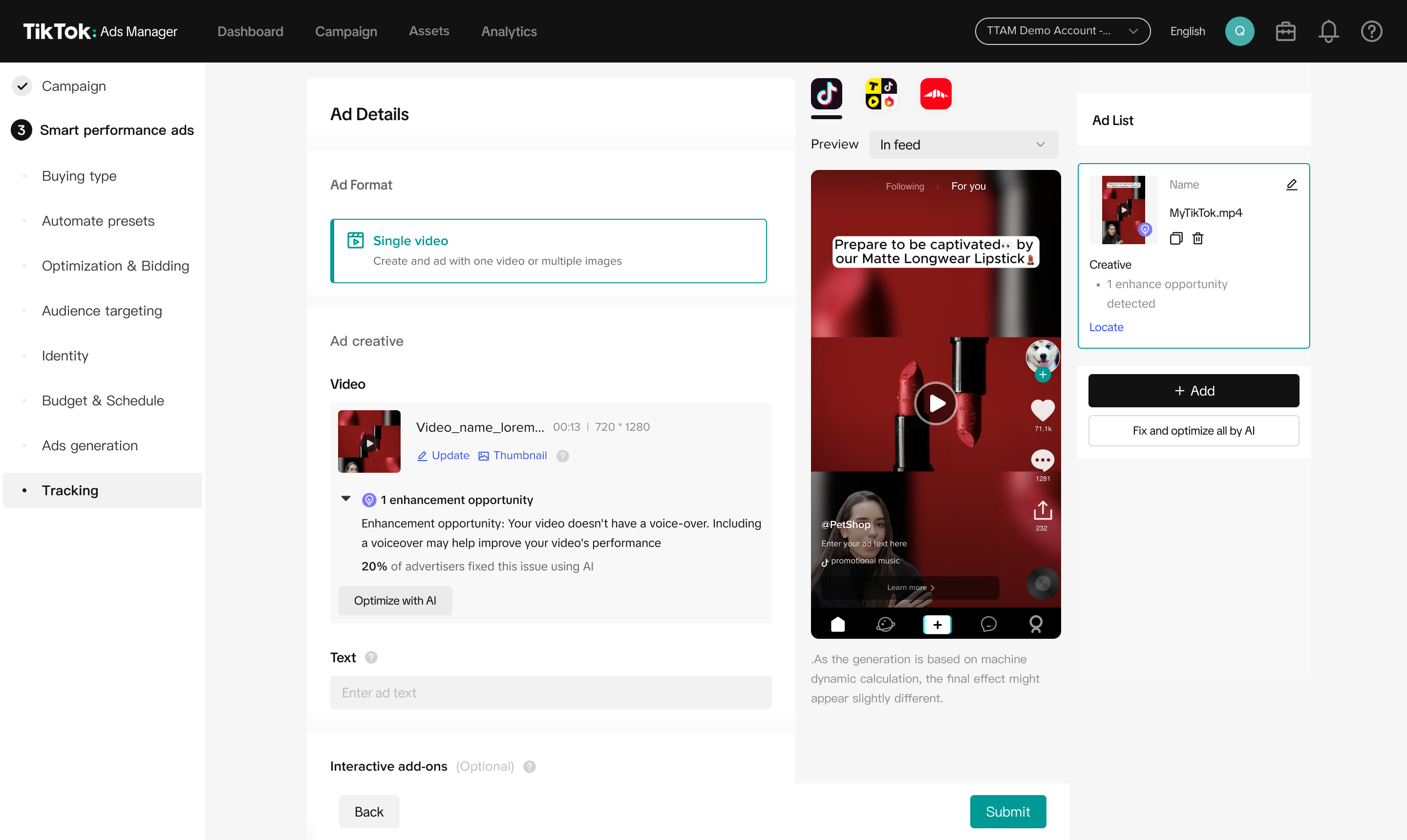 Optimize your videos by adding scripts, subtitles and voiceovers, all with one click.